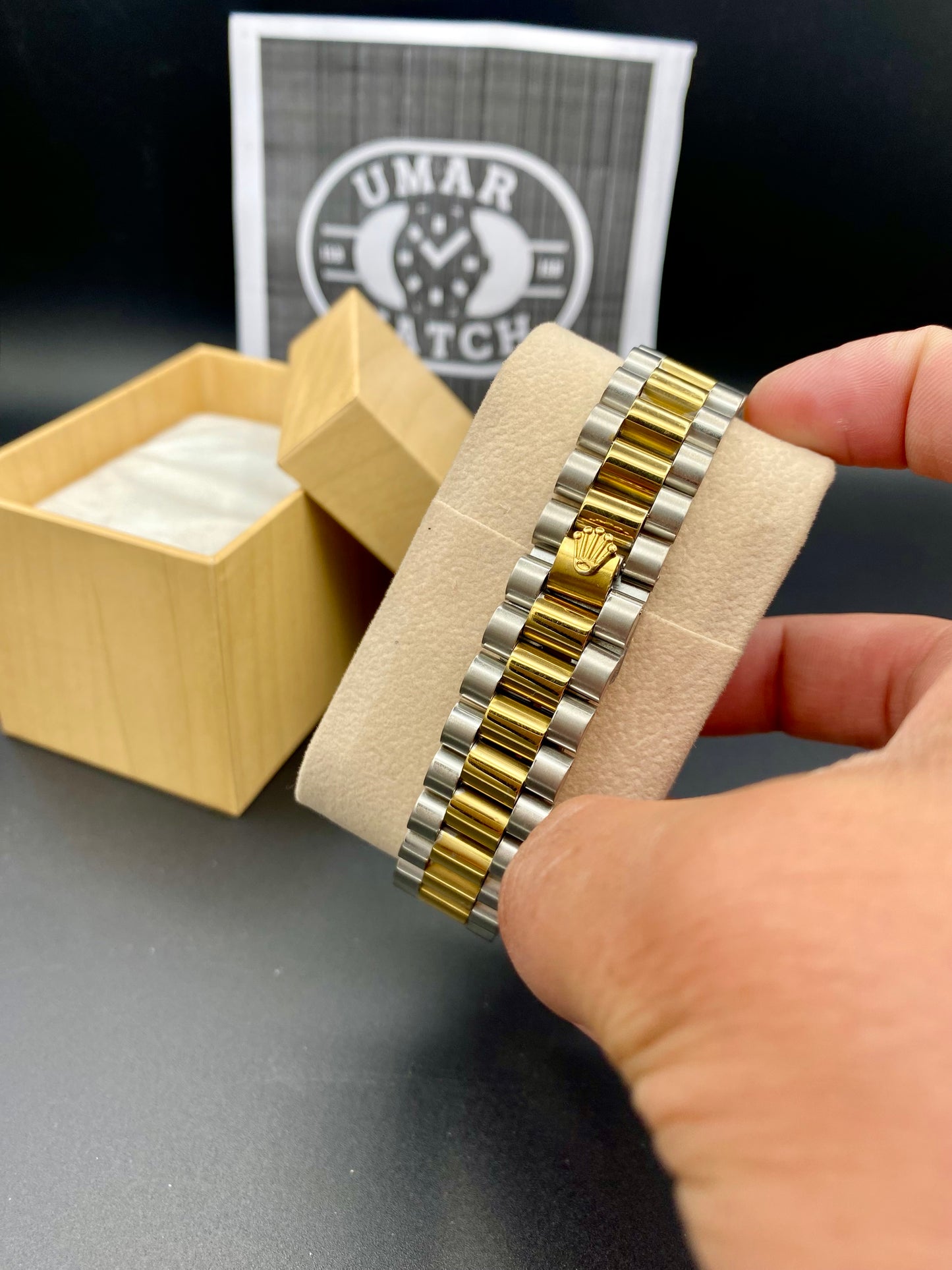 Premium Two-Tone Stainless Steel Quartz Day-Date Watch for Men